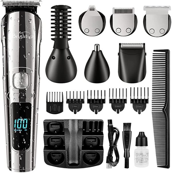 Brightup Beard Trimmer, Cordless Hair Clippers Hair Trimmer