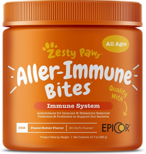 Allergy Digestive & Immune Support Peanut Butter Soft Chew Dog Supplement, 90 count - Chewy.com