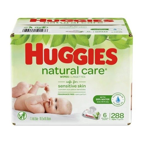 Natural Care Fragrance Free Baby Wipes - 288ct