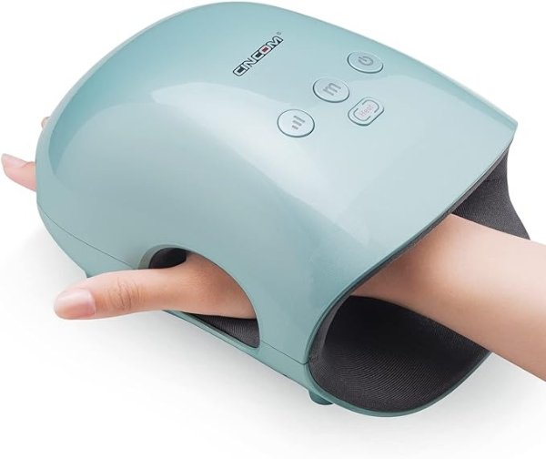 Mothers Day Gifts - Cordless Hand Massager with Heat and Compression for Arthritis and Carpal Tunnel(FSA or HSA Eligible) (Blue)