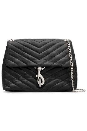 Chain-trimmed quilted leather shoulder bag