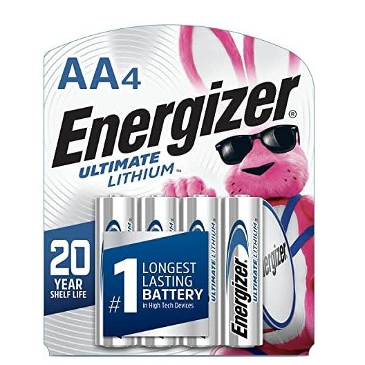 Energizer AA Batteries, Ultimate Lithium Double A Battery, 4 Count
