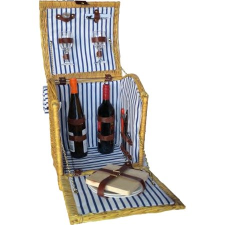 Picnic Pack Willow Wine Basket for 2 - Walmart.com