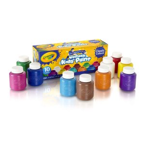 Crayola Washable Kids' Paint, Assorted Colors 10 ea