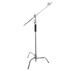 10' C (Century) Light Stand on Turtle Base Kit w/40" Grip Arm & 2 Gobo Heads and Baby Pin - Chrome