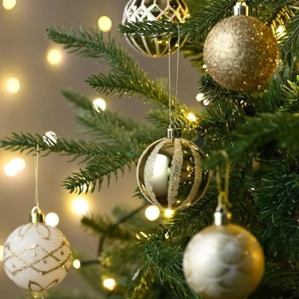 Valery Madelyn 圣诞树装饰挂件30件套 闪闪金色系