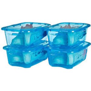 Essential Home 6-Quart Tinted Clear Container 4-Pack 