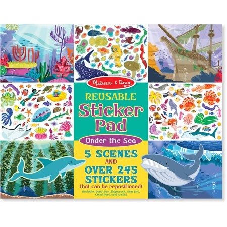 Melissa and Doug Reusable Sticker Activity Pad Under The Sea Toy