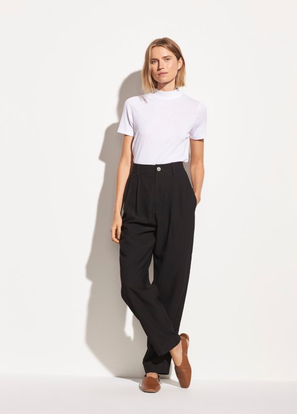 Tapered Pleat Front Trouser