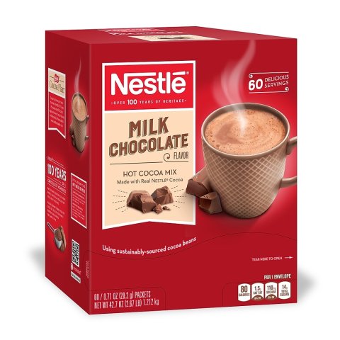 Nestle Milk Chocolate Hot Cocoa Mix, .71 Oz., 60/Box (NES26791)