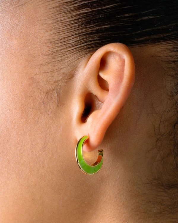 Matcha Hoop Earrings | En Route Jewelry
