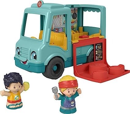 Little People Musical Toddler Toy Serve It Up Food Truck Vehicle With 2 Figures For Pretend Play Ages 1+ Years