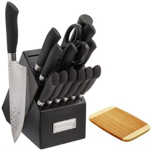 Cuisinart Artisan 15 Piece Stainless Steel Knife Set with Cutting Board