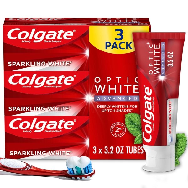 Optic White Advanced Teeth Whitening Toothpaste 3 Pack