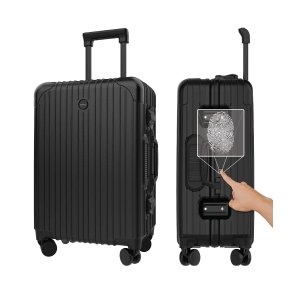 WEEGO Smart Luggage, 20-inch Carry-On Suitcase with Fingerprint Lock and USB Charging