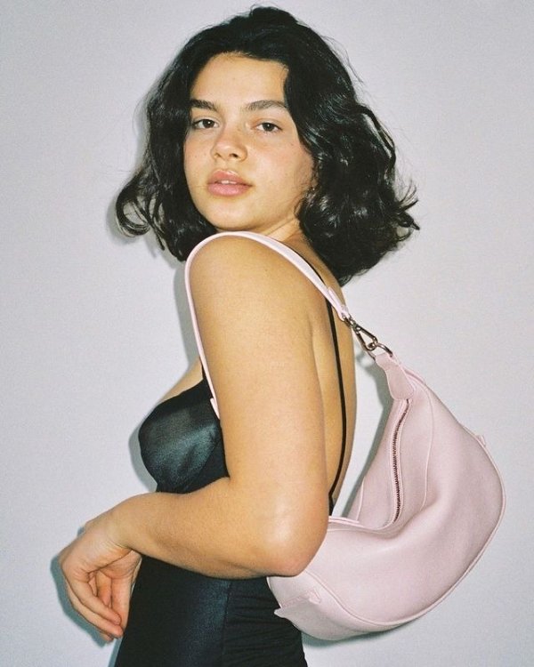 Ami Leather Zip Shoulder Bag