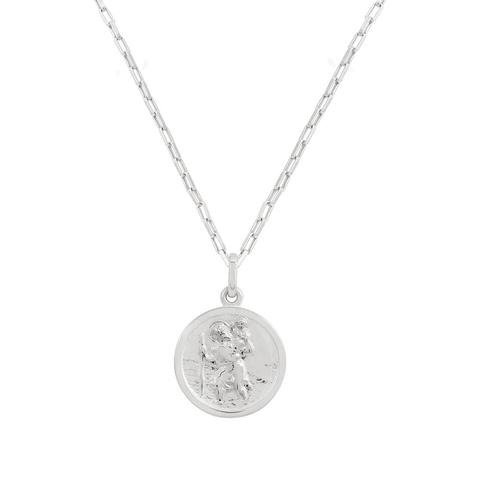 Boyfriend Medallion Necklace In Silver