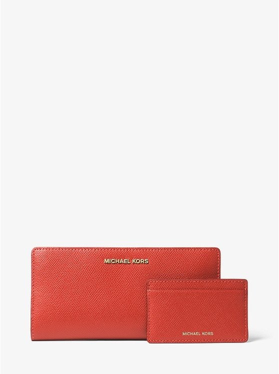 Large Saffiano Leather Slim Wallet
