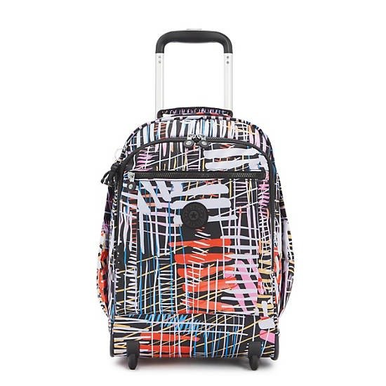 Large Printed Rolling Backpack