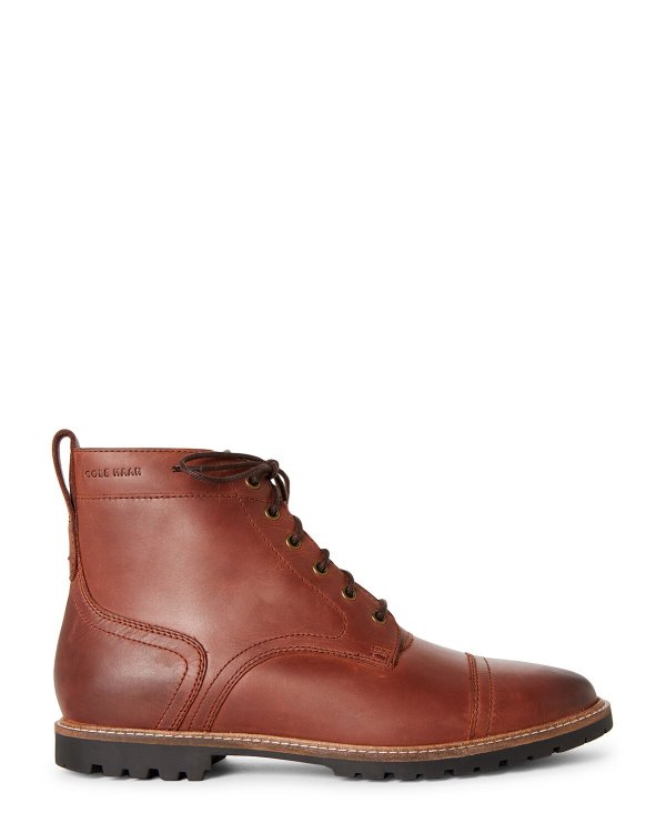 Chestnut Nathan Lace-Up Leather Boots