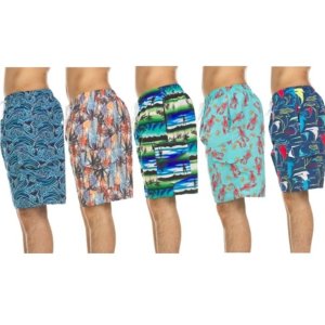 Nextex Men's Printed Quick Dry Swim Shorts with Cargo Pocket