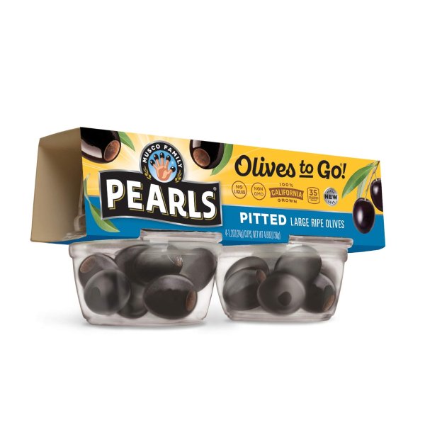 Olives To Go!, Large Ripe Pitted, Black Olives, 4.8 Ounce 4 Count(Pack of 6)