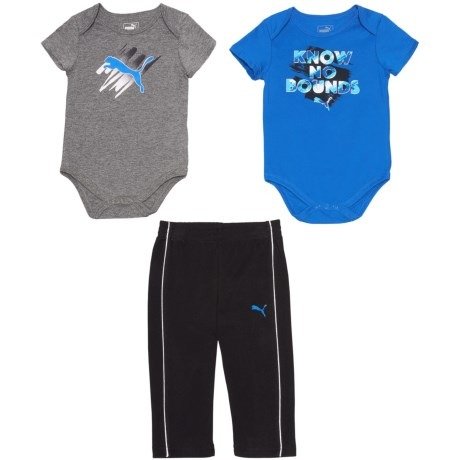  Baby Bodysuits and Track Pants Set - 3-Piece, Short Sleeve (For Infants)