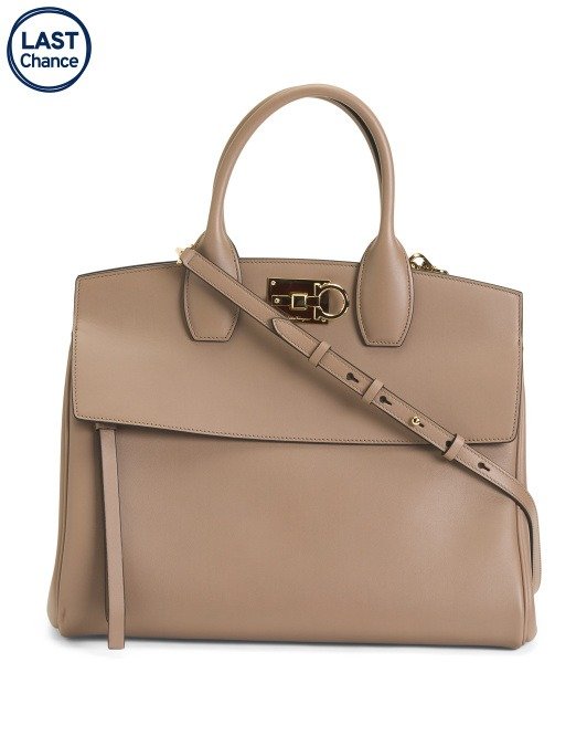 Made In Italy Studio Leather Satchel | Handbags | Marshalls