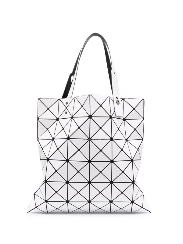 Lucent geometric-panelled tote bag