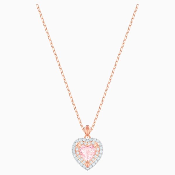 One Pendant, Multi-colored, Rose-gold tone plated by SWAROVSKI