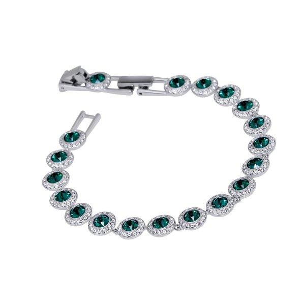 Angelic Rhodium plated and Crystal Tennis Bracelet 5646735