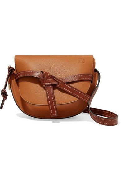 Gate small textured-leather shoulder bag