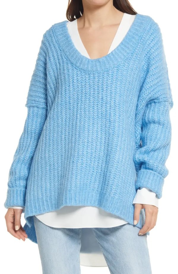 Blue Bell V-Neck Sweater