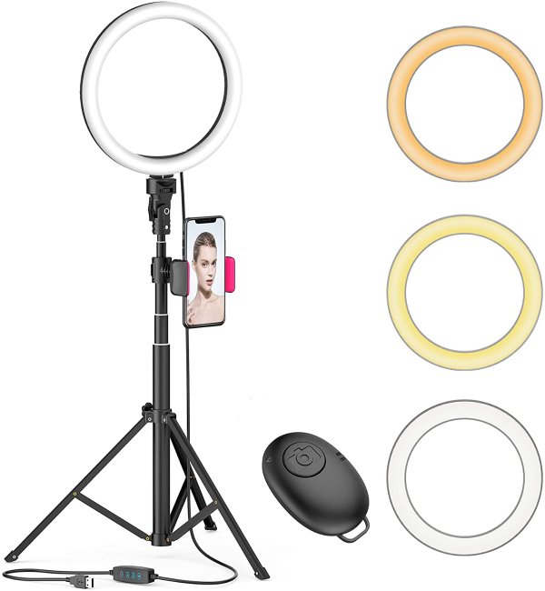 Aptoyu 8" LED Selfie Ring Light