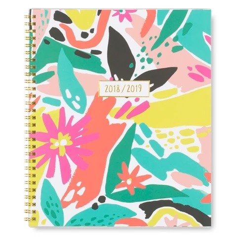 2018-19 Academic Planner Monthly 8" x 10" Floral - Blue Sky