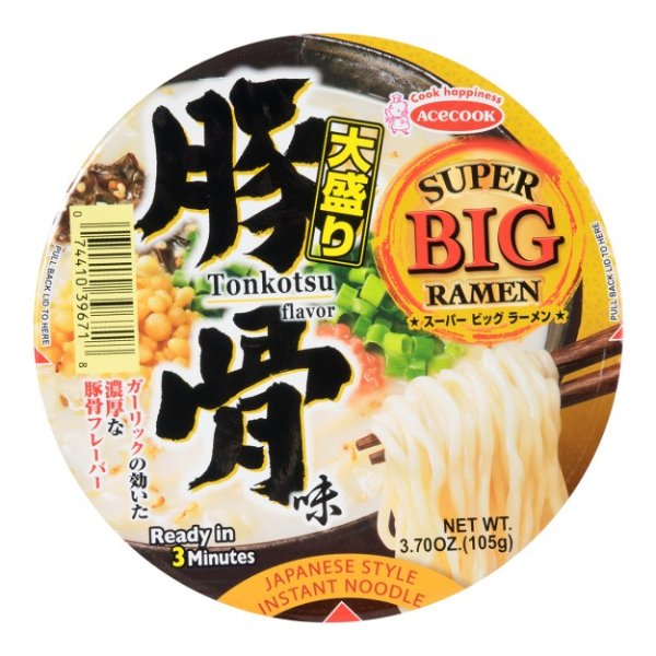 ACECOOK Super Big Ramen Tonkotsu Flavor 105g