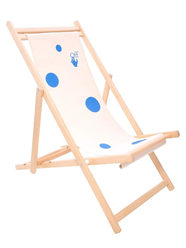 logo print deck chair
