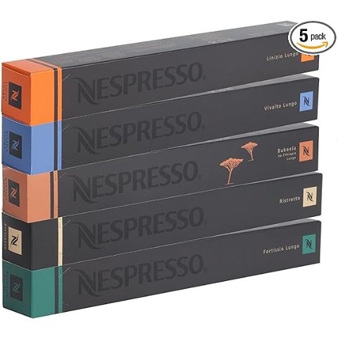 50 粒 Nespresso Lungos 和 Ristretto 混合咖啡胶囊