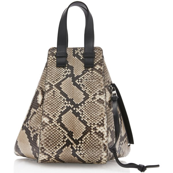 Hammock Small Leather-Trimmed Python BagHammock Small Leather-Trimmed Python Bag