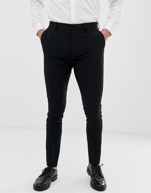 super skinny smart pants in black | ASOS