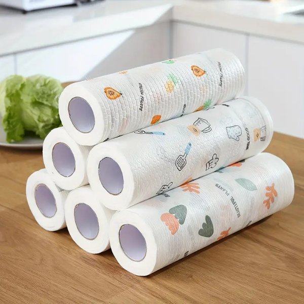 Temu 50pcs/roll, Lazy Rag, Disposable Kitchen Cleaning Cloth, Washable Wet  And Dry Dual-use Towel, Dishwashing Cloth, Non-stick Oil Rag, Degreasing  Towel, Household Cleaning Rag, Drying Cloth, Cleaning Supplies, Cleaning  Tool, Back To