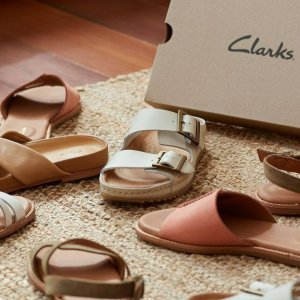 Clarks 精选大促 舒适运动鞋$24 夏季凉鞋$34