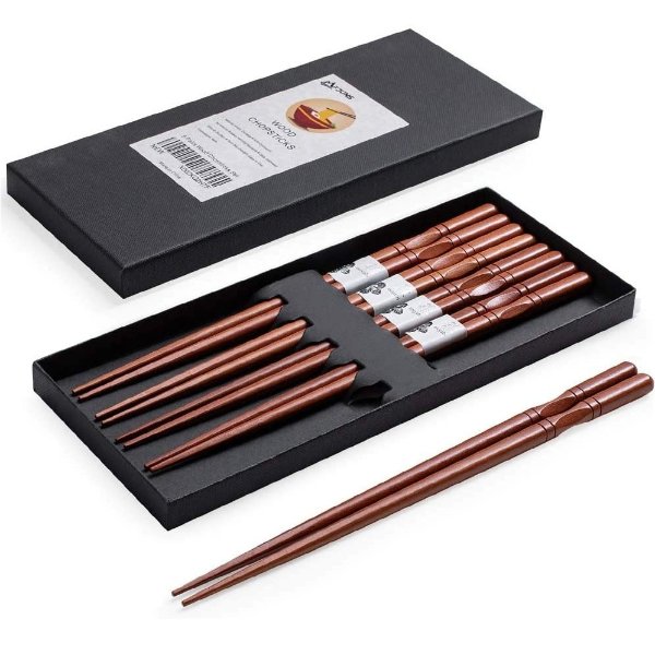 MFJUNS 5-Pairs Reusable Japanese Chopsticks