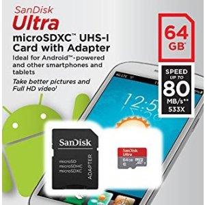 SanDisk闪迪 Ultra Plus 64GB microSDXC 闪存卡 带卡套