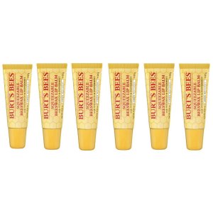 Burt's Bees Lip Balm, Beeswax, Squeezable, 0.35 Ounce Tube (Pack of 6)