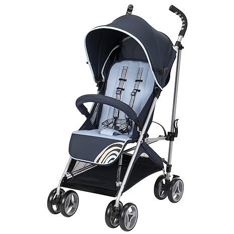 Simple Fold Compact Stroller, Folds with one Hand and Stands on its own, Rainbow (CV446HAT)