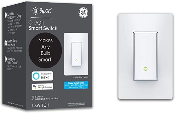 C by GE 3-Wire On/Off Paddle Style Smart Switch