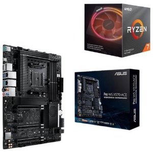 AMD RYZEN 7 3800X CPU + ASUS AMD AM4 PRO WS X570-ACE ATX 工作站主板