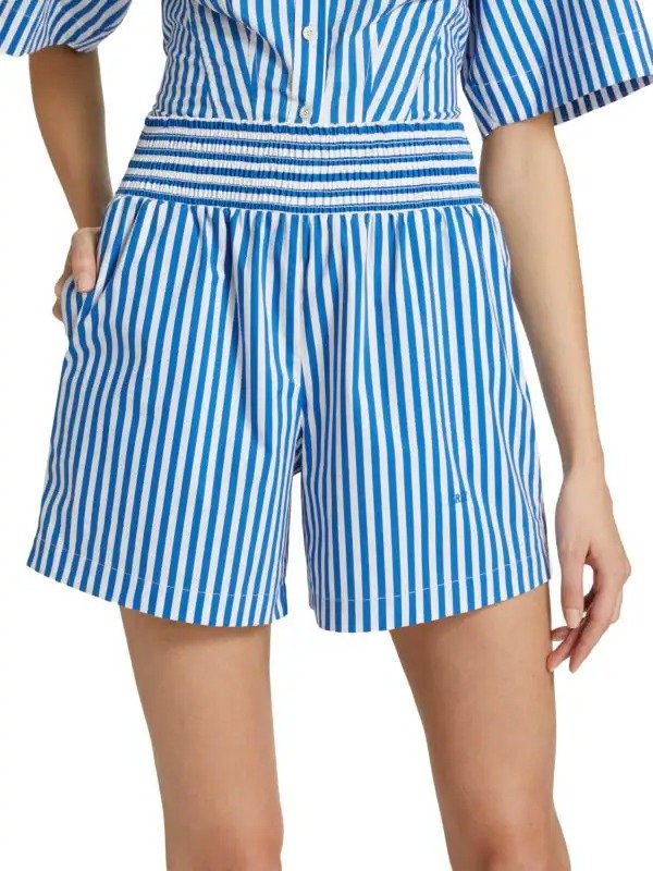 Cotton High-Waisted Boxer Shorts