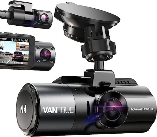 N4 Dash Cam, 4K+1080P Dual Channel, 1440P+1080P+1080P  3 Channel